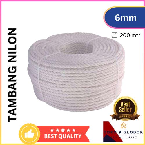 Jual Tali Nilon 6mm 200 meter Tambang Nylon Rope 6mm PP Multifilament ...