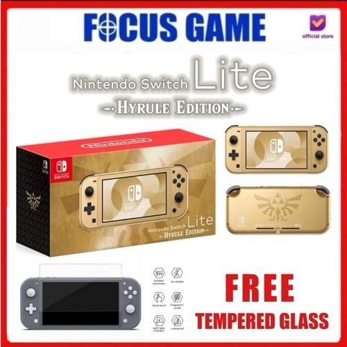 Promo Nintendo Switch Lite Hyrule Edition Zelda Gold Console Game