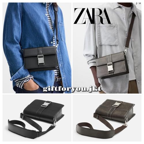 Jual Tas Selempang Pria Zara Original Gesper Logam Man Crossbody
