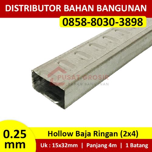 Jual Hollow Baja Ringan 2x4 0.25mm Hollo Plafon 2 x 4 Galvalum Panjang ...