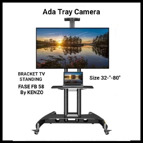Promo Bracket TV Standing Adjustable Universal Cart 32-80 Inch Hitam ...