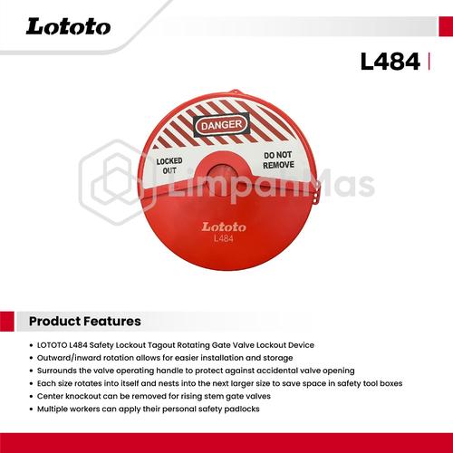 Jual LOTOTO Safety Loto Rotating Gate Valve Lock L484 Jakarta Barat
