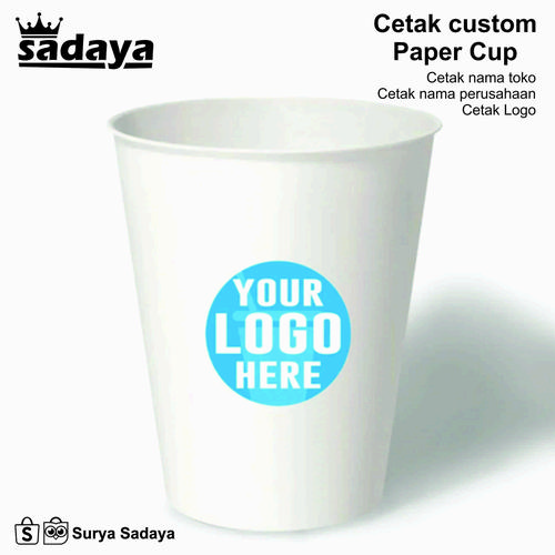 Jual Custom Paper Cup 6.5 oz Cetak Paper Cup Coffee Sablon Paper Cup ...
