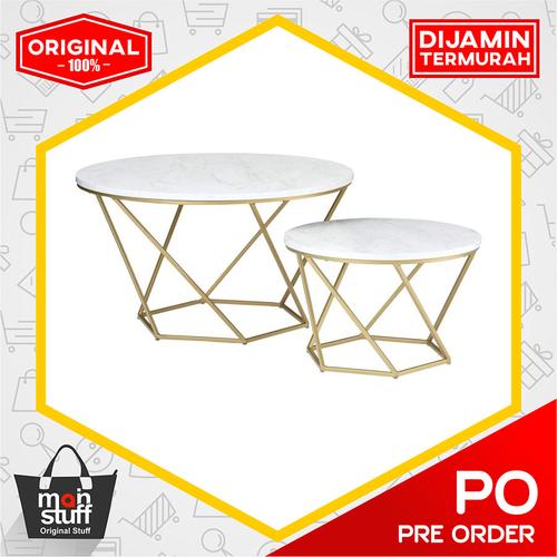 Jual Walker Edison Modern Round Nesting Coffee Accent Table Living Room ...