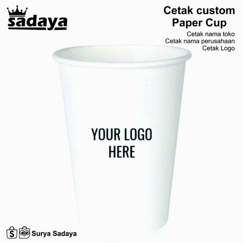 Jual Sablon Paper Cup 8 oz Cetak Gelas Coffee Custom Gelas Hot Tea ...