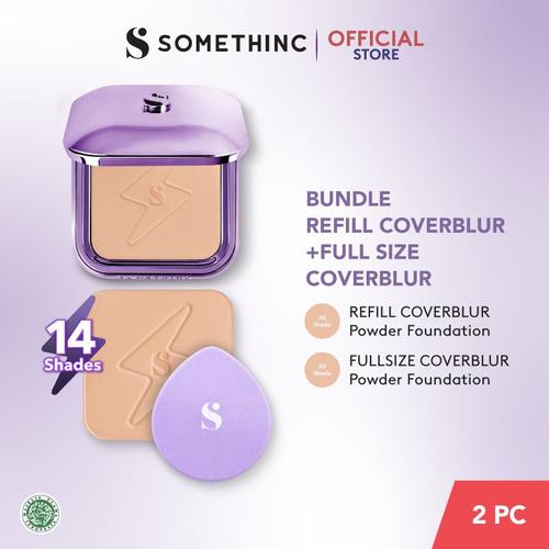 Promo SOMETHINC [2 PCS] REFILL Copy Paste COVERBLUR Powder Foundation ...