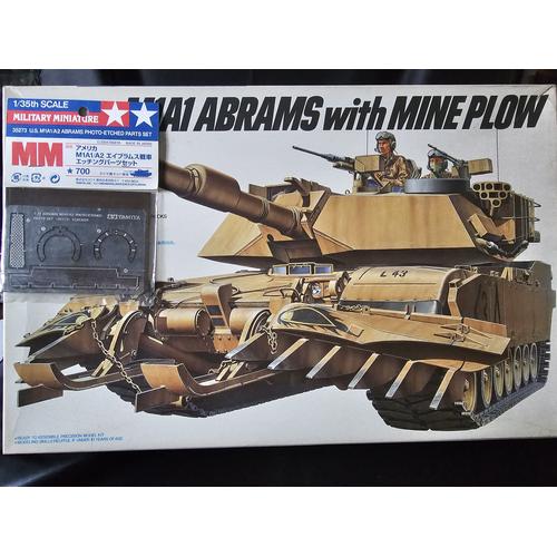 Maquette Tamiya 1/35 M1A1 Abrams Avec Charrue De Mine – Kit Plastique à Monter