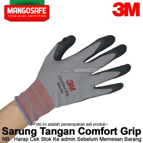 Sarung Tangan 3M Comfort Grip Original Safety Gloves Nylon Tapak Karet  Nitrile Sarung Tangan Mekanik Teknisi Tahan Minyak Oli di Mangosafe 