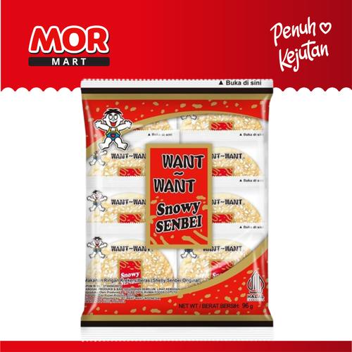 Jual WANT WANT Shelly Snowy Senbei Sweet Rice Cracker Cemilan Rice ...