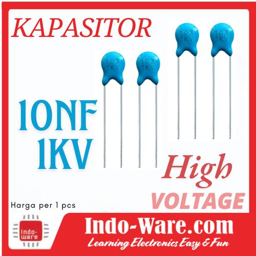 1000pcs Blue Ceramic Disc Capacitors 1kv 1000v 103pf 10nf 0.01uf Connector - Con - Foto 7