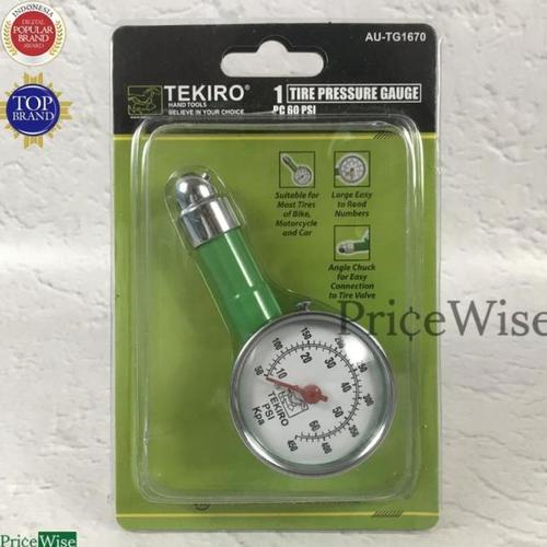 Jual Alat Ukur Tekanan Angin Ban 60 PSI Tekiro / Tire Pressure Gauge ...