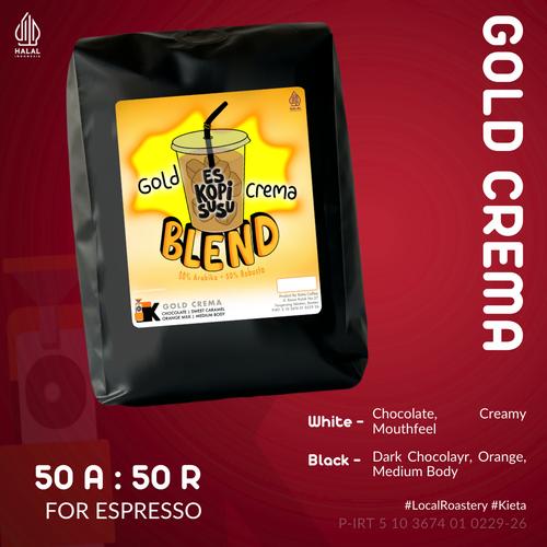 Jual Kopi Gold Crema Espresso Blend 1kg untuk kopi susu - Bean, 200g ...