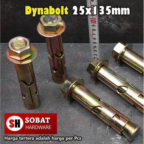 Jual Dynabolt M25x135 Kuning 8540/ Baut Beton / Dyna bolt / Anchor Bolt ...