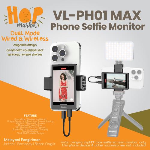 その他 KingMa Vlog Screen VL-PH01 KingMa PH01-Max Vlog Selfie Monitor Magnetic Phone Clip