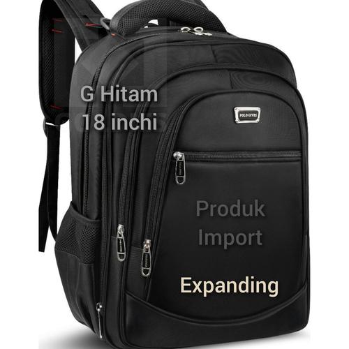 Promo Tas Ransel Polo Pria Gives Import Murah Berkualitas - Gh 18 Hitam