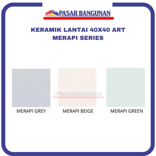 Jual KERAMIK LANTAI 40x40 ART MERAPI SERIES - MERAPI GREEN - Kota ...