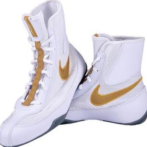 Jual Nike Machomai Boxing Shoes White Gold Original Product