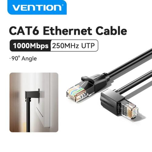 Jual Vention Kabel LAN Cat6 UTP RJ45 90 Degree Gigabit Ethernet Patch ...