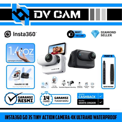 Jual Insta360 GO 3S Tiny Action Camera 4K UltraHD Waterproof - 128GB ...