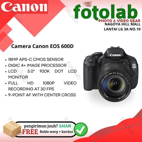 CANON EOS 600D Lensa KIT 18-55MM IS di Tokopedia