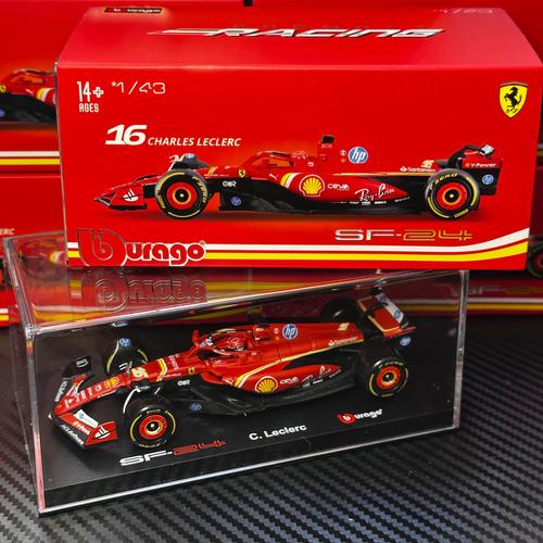 Bburago – Ferrari SF24 F1 Miami 2024#Leclerc Con Casco – Coche