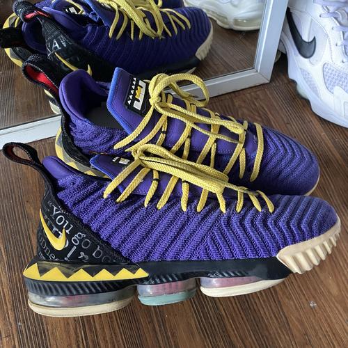 Jual Nike LeBron 16 Martin Purple Yellow Basketball Original Murah
