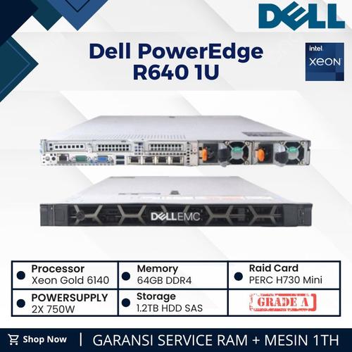 Jual Server Dell PowerEdge R640 1U Xeon-Gold 6140 x 2 32-Core 64GB Jual Server Dell PowerEdge R640 1U Xeon-Gold 6140 x 2 32-Core 64GB