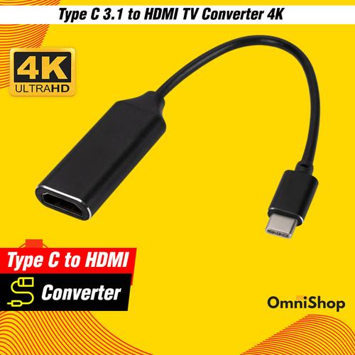 Promo Mini Cable Converter Type C Smartphone to HDMI Port 3D 4K