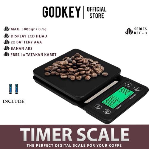 Jual KFC-3 Timbangan Kopi Digital 3kg / 0.1gr Timer Scale Coffee Mini 3 ...