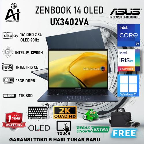 Promo Asus Zenbook 14 Oled UX3402VA Touch I9 13900 16GB 1TB W11 14