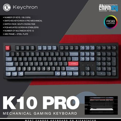 Jual Keychron K10 Pro Hotswap Rgb Backlight Mechanical Gaming Keyboard ...