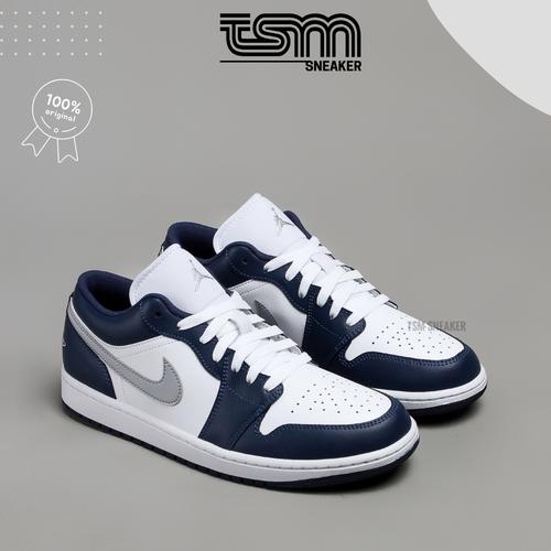 Air Jordan Low Midnight Navy Wolf Grey 100% Authentic BNIB 42 di Tsm  Sneaker Tokopedia - Main Image
