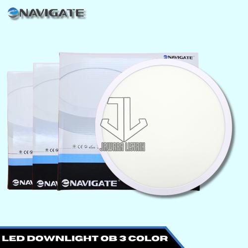 Jual NAVIGATE LAMPU LED PANEL DL OB BULAT 3 CCT 12 18 24 WATT PANEL OB ...