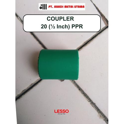 Jual COUPLER PPR LESSO ( SOKET PPR ) GREEN 1/2 INCH ( 20 MM ) - Kota ...
