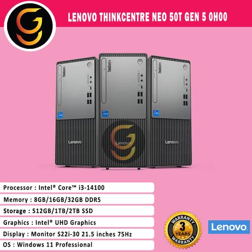 Jual LENOVO THINKCENTRE NEO 50T GEN 5 0H00 i3-14100 8GB/16GB/32GB 512GB ...