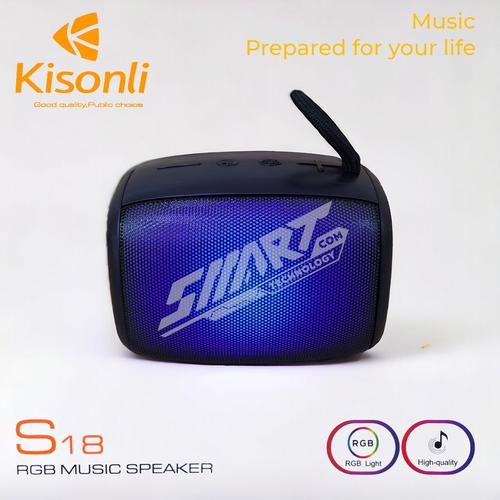 Jual KISONLI Speaker Bluetooth Portable RGB Colorful S18 High Quality ...