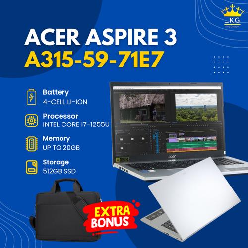 Jual PROMO LAPTOP ACER ASPIRE A315-71E7 INTEL CORE i7-1255U SSD