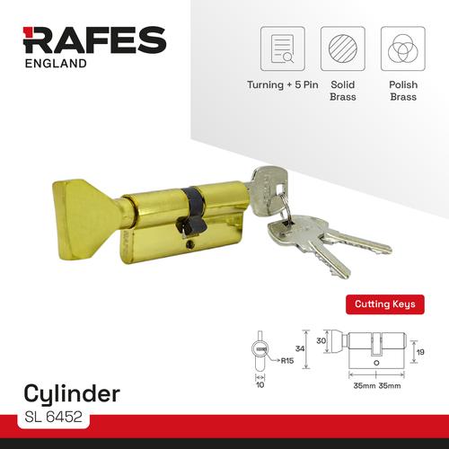 Jual RAFES CYLINDER SILINDER KUNCI RAFES SOLID BRASS POLISH BRASS