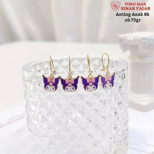 Promo Anting emas anak kartun Sanrio Kuromi UBS Gold 8k/375 Cicil 0% 3x
