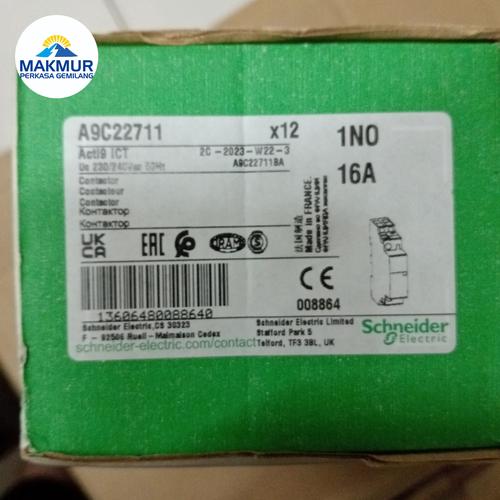 Contacteur Schneider Acti9 16A 1NO - Réf. A9C22711 - 230-240VCA - Neuf Sous Emballage