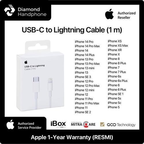 Kabel Charger iPhone 12 Mini Apple USB C to Lightning Cable 1m Garansi  Resmi di Diamond Handphone Bali Tokopedia