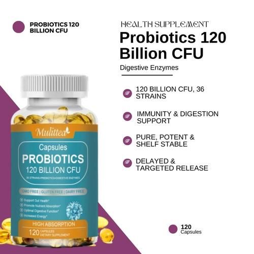 Jual Probiotics 120 Billion CFU 36 Strains with Prebiotics & Enzymes ...