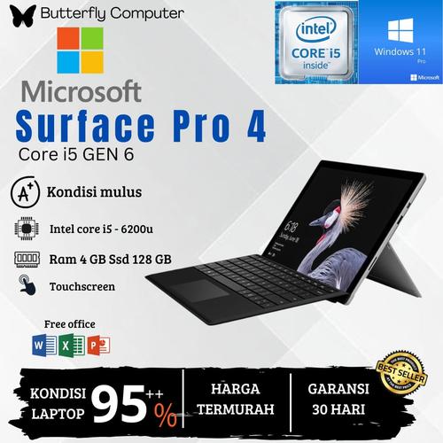 Promo Laptop Microsoft Surface Pro 2in1 Core i5 Gen RAM 4GB