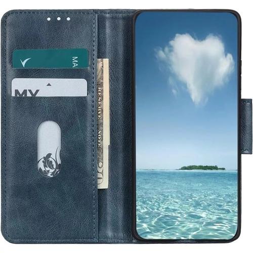 Custodia GOKEN Per Oppo Reno 11F 5G: Cover Libro In Pelle Sintetica Con Portafoglio E Supporto - Blu