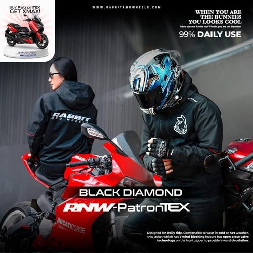 Powertex Rabbit Jual Jaket Rabbit and Wheels Patrontex Black Original - Kota Yogyakarta ...