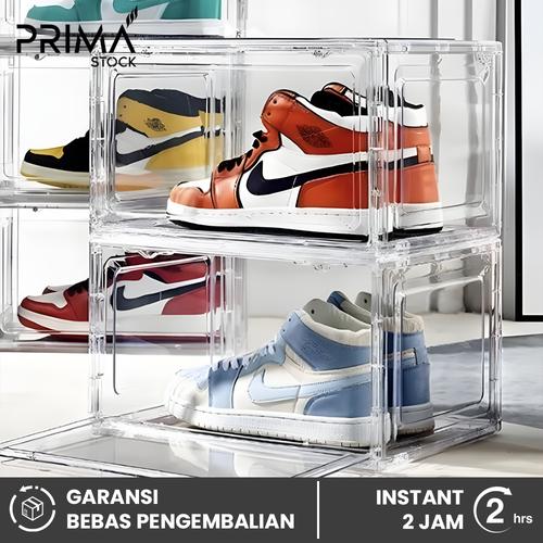 Jual Kotak Sepatu Tas Buku Akrilik Acrylic Shoe Sneakers Bag Storage