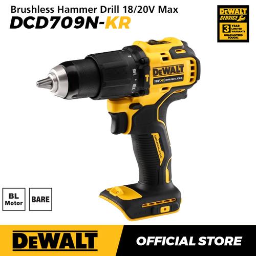 Dewalt Brushless Hammer Drill Bor Tembok Baterai 18/20V max 13mm  DCD709N-KR (Unit Only) DCD709N-KR Only di Dewalt Id Tokopedia