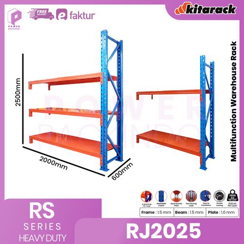 Jual KITARACK RJ2025 Warehouse Rack Heavy Duty 2.5 Meter Rak Gudang 1.5 ...
