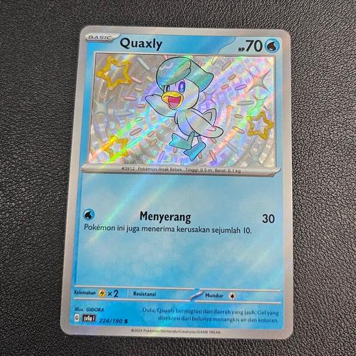 quaxly shiny pokemon card Promo Pokmon 215/SV-P Water Rarity Pokemon Trading Card Game Quaxly,