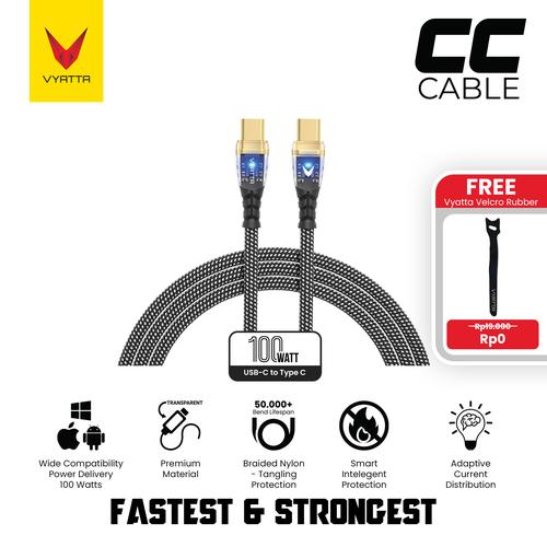 Promo VYATTA NEW CC CABLE LIGHTNING TYPE C TRANSPARENT LED POWER ...